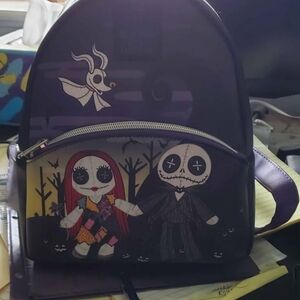 Loungefly Black and Purple Mini Bag